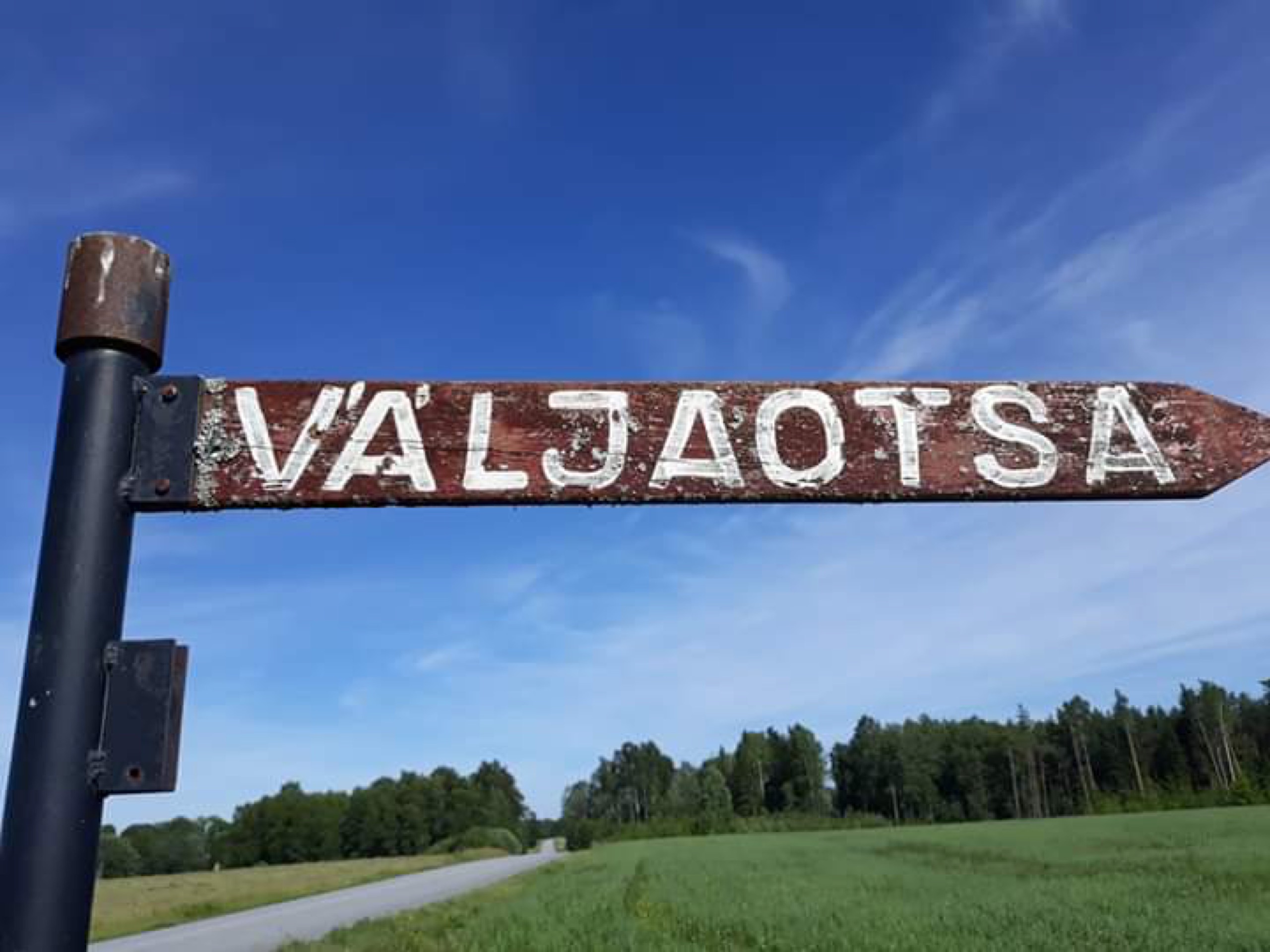 Väljaotsa teeviit Mahtra maastikul